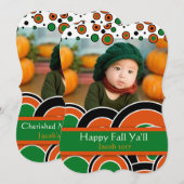 ハッピー秋ヤルPumpkinパッチフォトカード (正面/裏面)