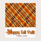 ハッピー秋ヤールオータムトリートバッグトッパー 名刺 (外部フラット)