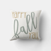 ハッピー秋ヤールオータムトレンディーモダン引用文 クッション (裏面)