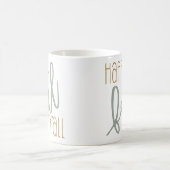 ハッピー秋ヤールオータムトレンディーモダン引用文 コーヒーマグカップ (中央)