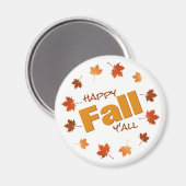 ハッピー秋ヤールカラフル秋のカエデ葉ル マグネット (正面/裏面)