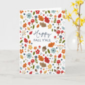 ハッピー秋ヤールサンクスギビング秋 カード (黄色い花)