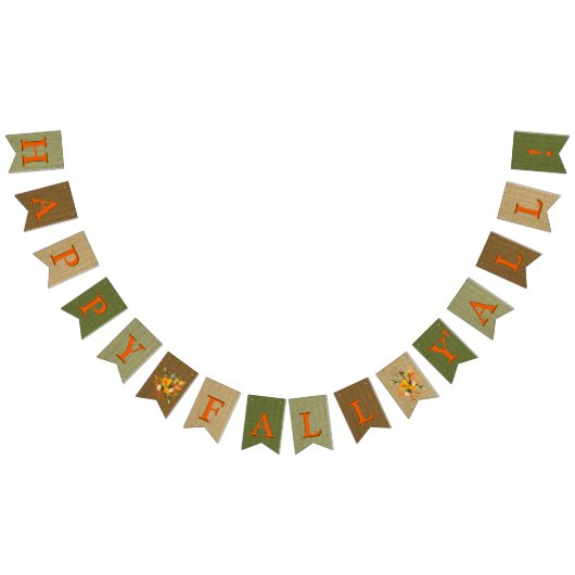 ハッピー秋ヤールバーラップ バンティングフラッグ (全)