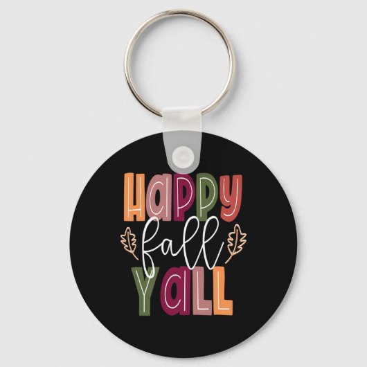 ハッピー秋ヤールパンプキンサンクスギビングハロウィンカット キーホルダー (正面)