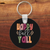 ハッピー秋ヤールパンプキンサンクスギビングハロウィンカット キーホルダー (正面)
