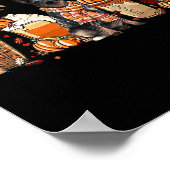 ハッピー秋ヤールヒーラードッグコーヒーカボチャ秋au ポスター (角)