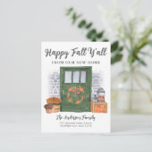 ハッピー秋ヤールフロントドアパンプキンホリデームービング 案内ポストカード (スタンド正面)