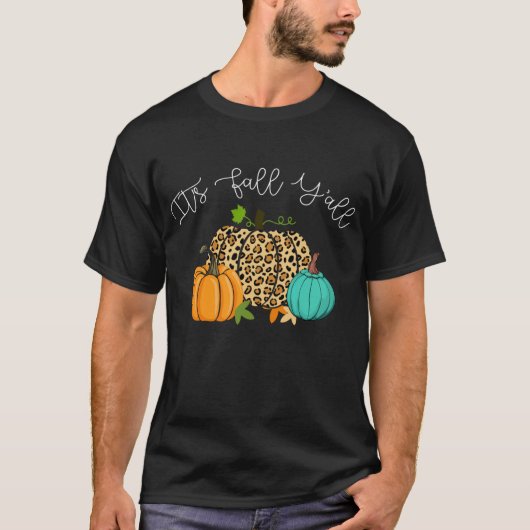 ハッピー秋ヤール秋ヤールヒョウ柄 Tシャツ (正面)