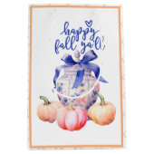 ハッピー秋ヤール |チノワセリージンジャージャンプンプキンズ ミディアムペーパーバッグ (正面)