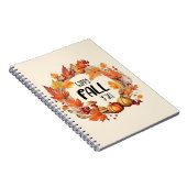 ハッピー秋ヤール – パンプキン&紅葉リース ノートブック (右側)