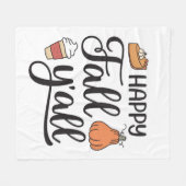 ハッピー秋ヤール フリースブランケット (正面(横))