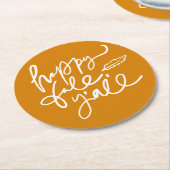 ハッピー秋ヤール ラウンドペーパーコースター (アングル)
