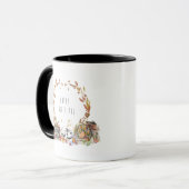 ハッピー秋ヤール |水素朴色イラスト マグカップ (正面左)