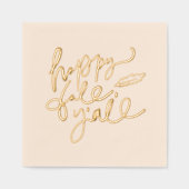ハッピー秋ヤール 箔ナプキン (正面)