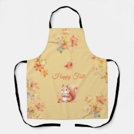 ハッピー秋リス離れル エプロン