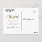 ハッピー秋感謝祭はがき ポストカード (裏面)