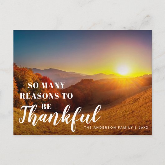 ハッピー秋感謝祭はがき ポストカード (正面)