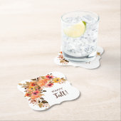 ハッピー秋秋の花開花ブラケット ペーパーコースター (インサイチュ)