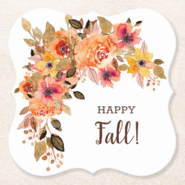 ハッピー秋秋の花開花ブラケット ペーパーコースター