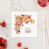 ハッピー秋秋の花 スタンダードカクテルナプキン (インサイチュ)