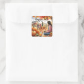 ハッピー秋秋カボチャ スクエアシール (バッグ)