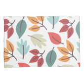 ハッピー秋秋カラフル葉パターン 枕カバー (正面右)