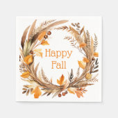 ハッピー秋秋リース スタンダードカクテルナプキン (正面)