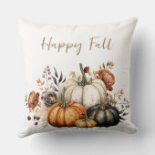 ハッピー秋花とカボチャ水彩秋 クッション (裏面)
