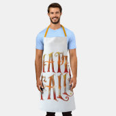 ハッピー秋 エプロン (着用した状態)