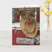 ハッピー秋 カード (黄色い花)