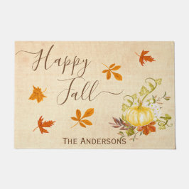 ハッピー秋 |紅葉とカボチャ ドアマット