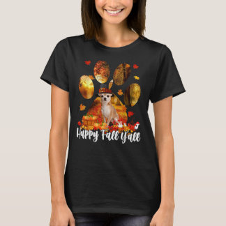 ハッピー秋Yオールサンクスギビングチワフアピルグリムド Tシャツ