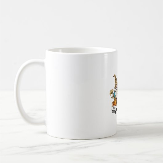 ハッピー秋Y全格言レオパードパンプキンシャツ コーヒーマグカップ (左)
