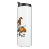 ハッピー秋Y全格言レオパードパンプキンシャツ タンブラー (回転右)