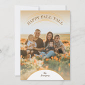 ハッピー秋Y'allフォトカード カード (正面)