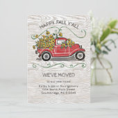 ハッピー秋Y'allヴィンテージレッドトラックフローラ移動 案内状 (スタンド正面)