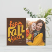 ハッピー秋Y'all Autumnフォトカード (スタンド正面)
