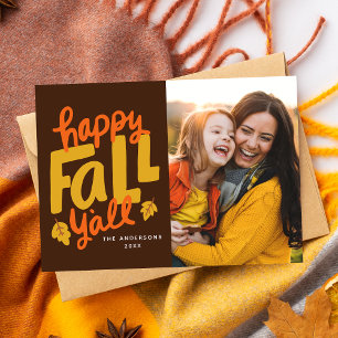 ハッピー秋Y'all Autumnフォトカード