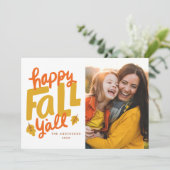 ハッピー秋Y'all Autumnフォトカード (スタンド正面)