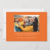 ハッピー秋Y'all Autumnフォトカード (裏面)