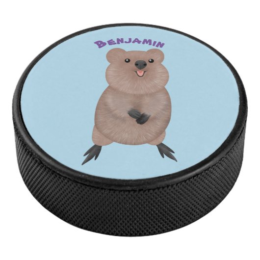 ハッピー笑顔かわいいクッカアニメデザイン アイスホッケーパック (3/4)