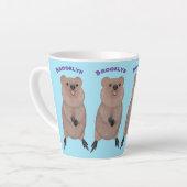 ハッピー笑顔かわいいクッカアニメデザイン カフェラテマグ (左アングル)