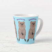 ハッピー笑顔かわいいクッカアニメデザイン カフェラテマグ (右アングル)