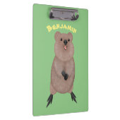 ハッピー笑顔かわいいクッカアニメデザイン クリップボード (右)