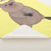 ハッピー笑顔かわいいクッカアニメデザイン シェルパブランケット (3/4)