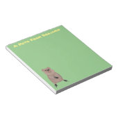 ハッピー笑顔かわいいクッカアニメデザイン ノートパッド (アングル)