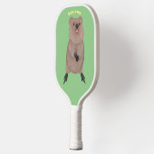 ハッピー笑顔かわいいクッカアニメデザイン ピックルボールラケット (左)