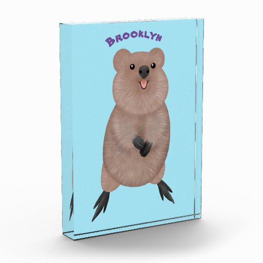 ハッピー笑顔かわいいクッカアニメデザイン フォトブロック (左)