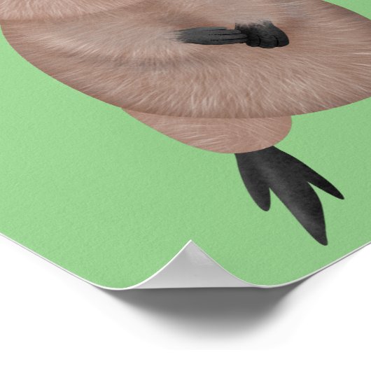 ハッピー笑顔かわいいクッカアニメデザイン ポスター (角)