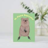 ハッピー笑顔かわいいクッカアニメデザイン ポストカード (スタンド正面)